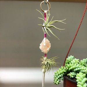 Himalayan rock salt air plant holder handcrafted